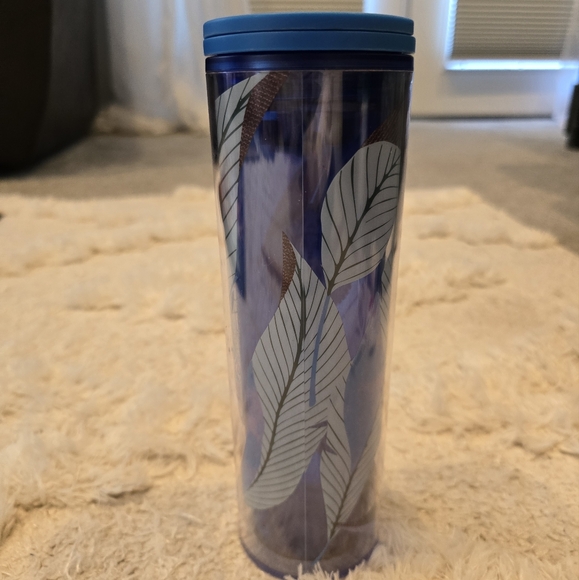 Starbucks Blue Leaves & Siren Grande 26 oz EUC Preppy Cofee Travel Vacation - Picture 2 of 5